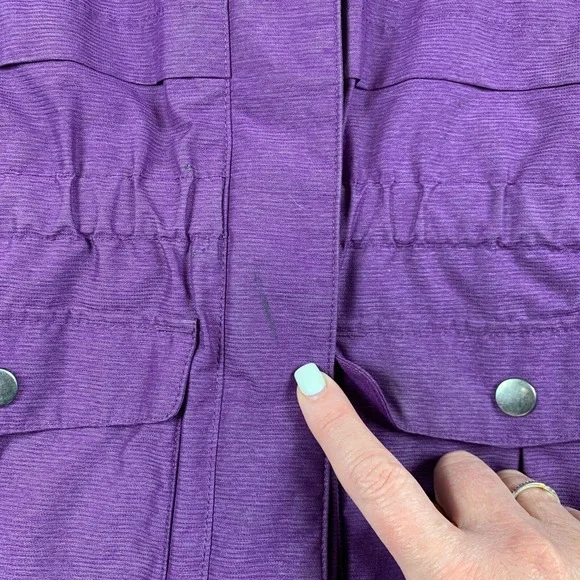 Columbia Nordic Strider Coat Girls Large Purple Omni-Heat Faux Fur Hooded - Picture 7 of 16